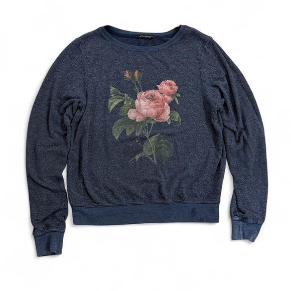 Wildfox Tops - Wildfox Baggy Beach Jumper Sweatshirt Rose print